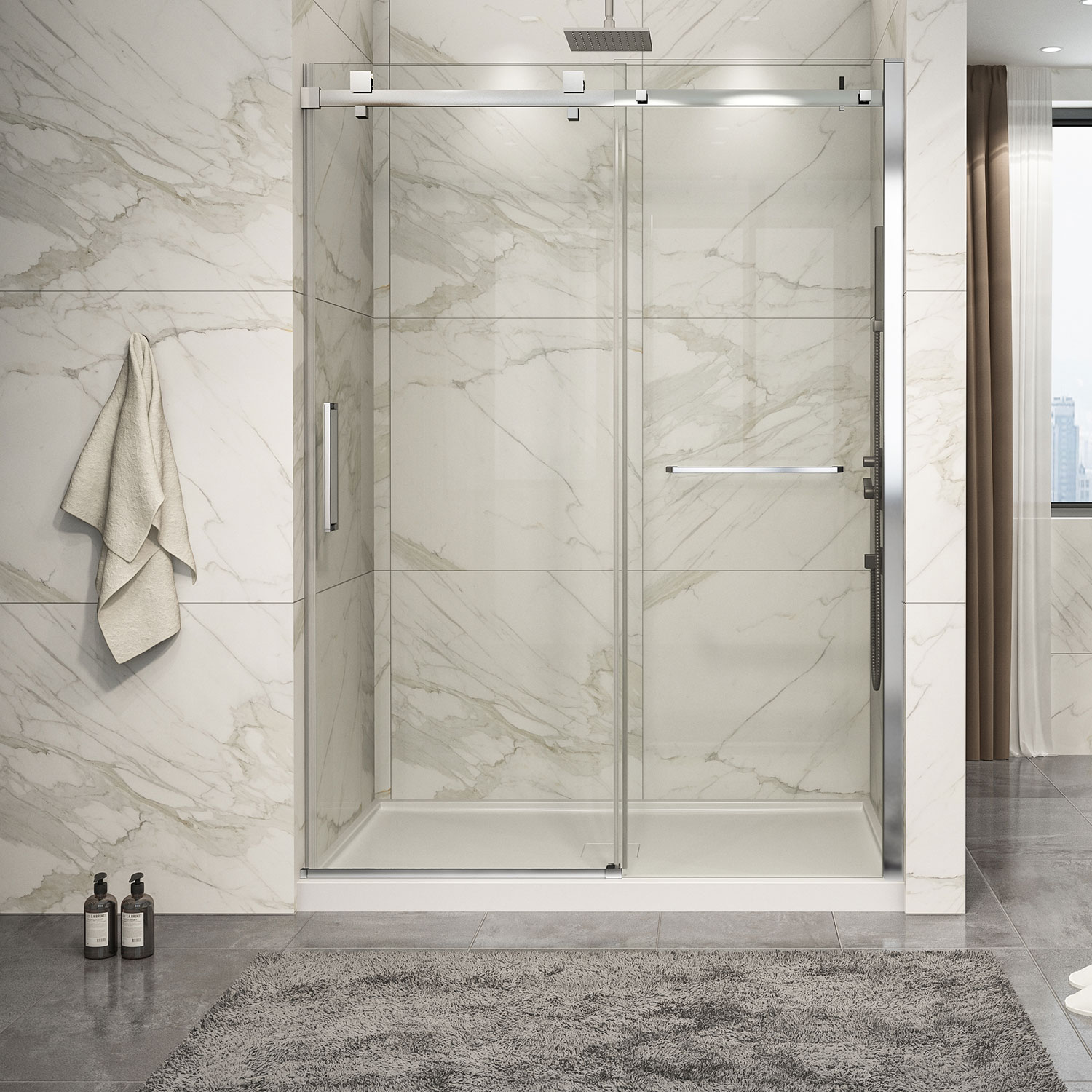 Base de douche slate 60 x 32 en alc ve en blanc